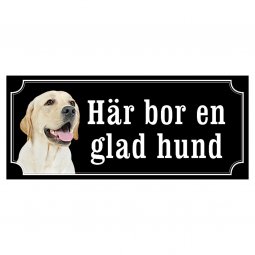 Labrador gul gammaldags stil emaljskylt hund