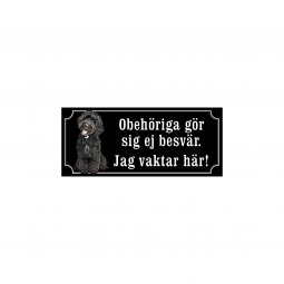 skyltar i gammaldagsstil svart labradoodle