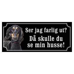 Saluki Svart, creme gammaldags stil husse