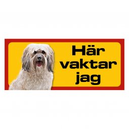 Röd/gul hundskylt, Shi-tzu hundskyltar, hundskyltar