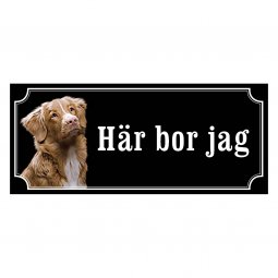 Tollare gammaldags stil emaljskylt hund