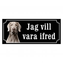Weimaraner, hundskylt, skylt hund,