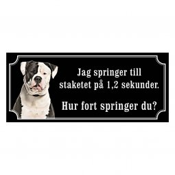 American bulldog hundskylt