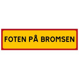 Foten på bromsen kör sakta akta våra barn kör försiktigt lekande barn